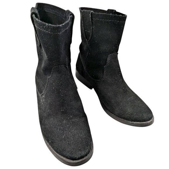 ZIGI SOHO! BLACK GENUINE SUEDE LEATHER WESTERN CUT NY COOL ANKLE BOOTS! SZ 8M - Picture 9 of 9